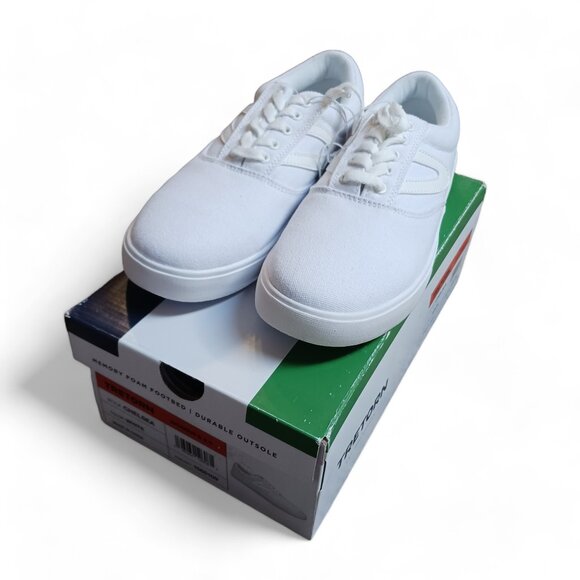 Tretorn Womens White Chelsea Canvas Lace Up Sneakers Running Shoes Size 8.5 NWT - Picture 3 of 13